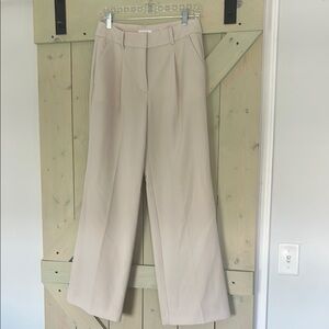 LOFT Cream Wide Leg Pants Professional